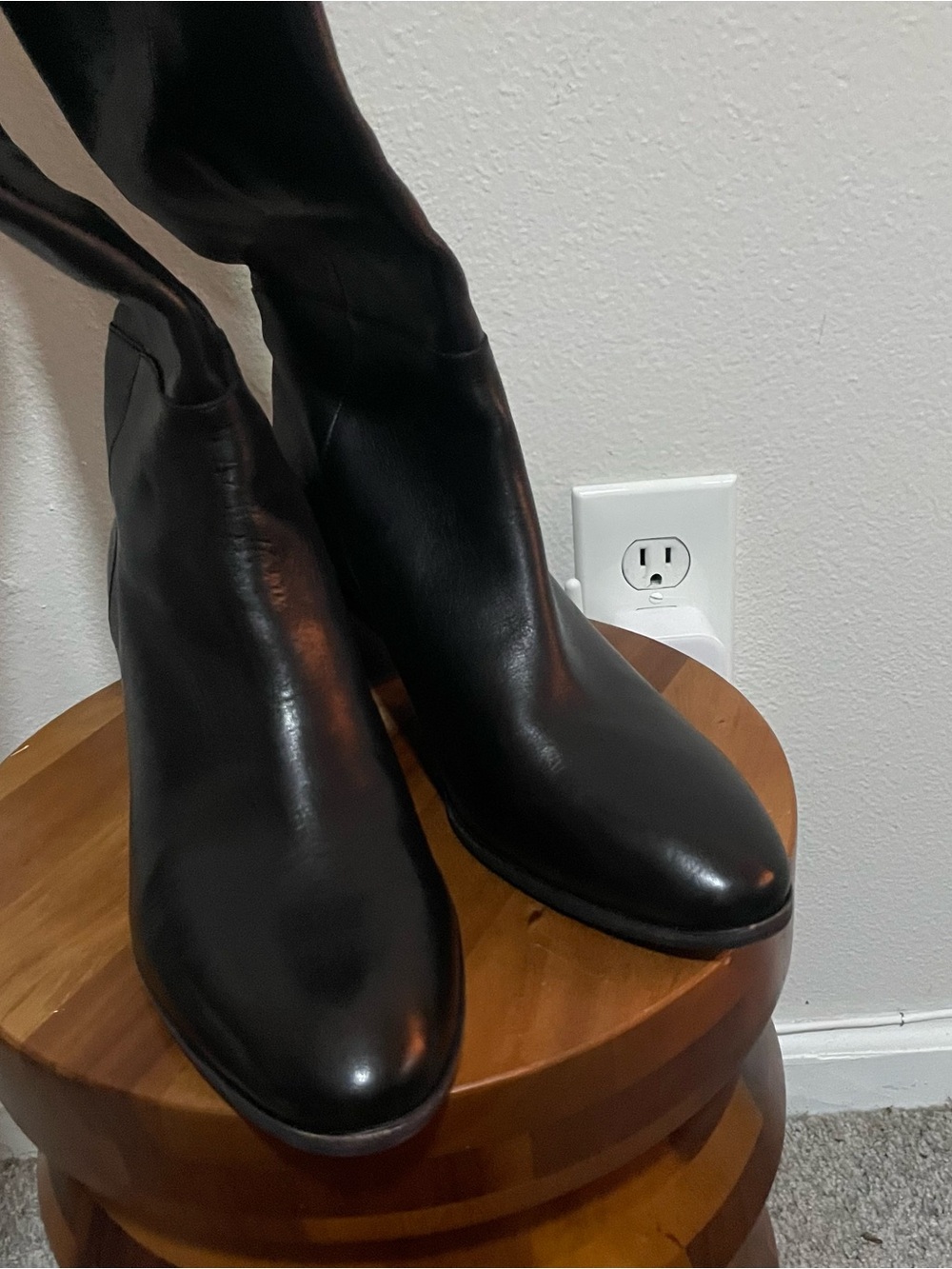 Madewell The Carlotta Black Tall Boots, Size 10 - Picture 4 of 7